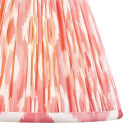 Netlighting Higgledy Gloss Pink Table Lamp Pink Fabric Ikat Shade 25cm E14 - thumbnail 6
