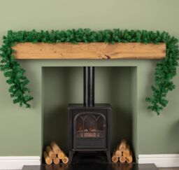 Samuel Alexander 2.7m x 20cm Plain Green Christmas Garland with 260 Tips - Size: 2.7m x 20 cm - thumbnail 2