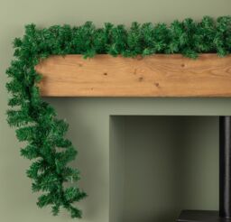 Samuel Alexander 2.7m x 20cm Plain Green Christmas Garland with 260 Tips - Size: 2.7m x 20 cm - thumbnail 3