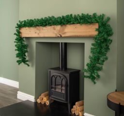 Samuel Alexander 2.7m x 20cm Plain Green Christmas Garland with 260 Tips - Size: 2.7m x 20 cm - thumbnail 6