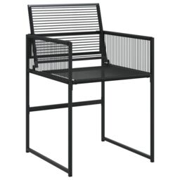 Berkfield Home 15 Piece Garden Dining Set Black Poly Rattan - thumbnail 4