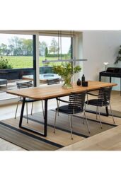 Living and Home 81x7x71cm Industrial Set of 2 Table Legs DIY Steel Furniture Legs in Black - Size: 81 x 7 x 71 cm - thumbnail 3