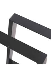 Living and Home 81x7x71cm Industrial Set of 2 Table Legs DIY Steel Furniture Legs in Black - Size: 81 x 7 x 71 cm - thumbnail 5