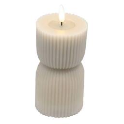 Sostter Hand Carved Stone Look LED Candle with Natural Glow - thumbnail 2