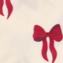 OHS Bows Polar Fleece Soft Warm Throw Blanket in Red - Size: 120 cm x 150 cm - thumbnail 2