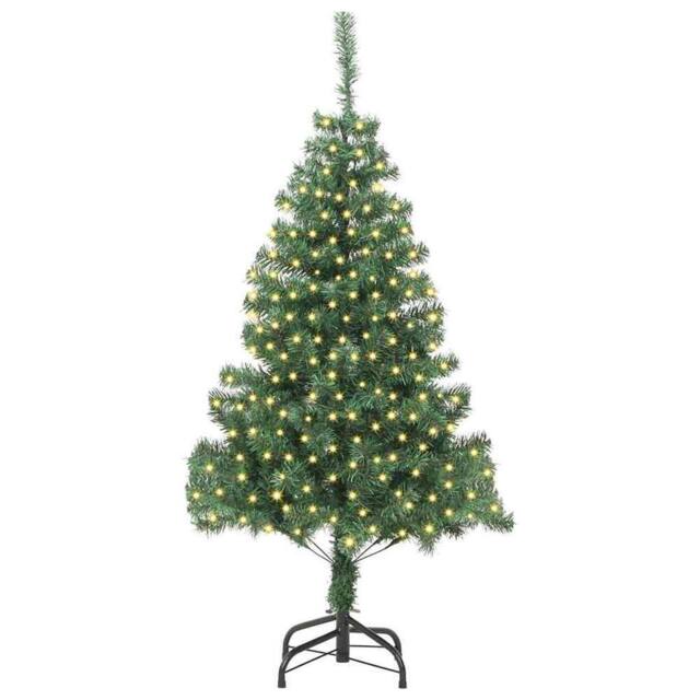 Berkfield Home Lush Christmas Tree with 300 LEDs with Stand Green 180 cm PVC - image 1