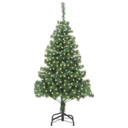 Berkfield Home Lush Christmas Tree with 300 LEDs with Stand Green 180 cm PVC - thumbnail 1