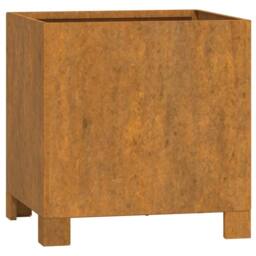Berkfield Home Planters with Legs 2 pcs Rusty 32x30x33 cm Corten Steel in Brown - Size: 32 x 30 x 33 cm - thumbnail 5