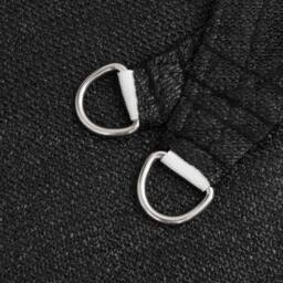Berkfield Home Sunshade Sail 160 g/m ² Black 2x4.5 m HDPE - thumbnail 4