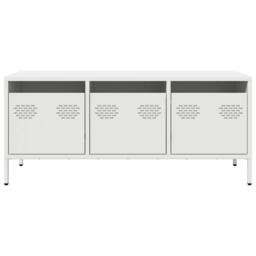 Berkfield Home TV Cabinet White 101.5x39x43.5 cm Cold-rolled Steel - thumbnail 4