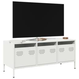 Berkfield Home TV Cabinet White 101.5x39x43.5 cm Cold-rolled Steel - thumbnail 2