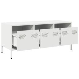 Berkfield Home TV Cabinet White 101.5x39x43.5 cm Cold-rolled Steel - thumbnail 5