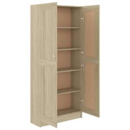Berkfield Home Book Cabinet Sonoma Oak 82.5x30.5x185.5 cm Engineered Wood in Light Brown - thumbnail 5