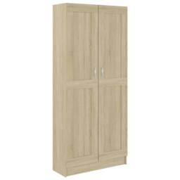 Berkfield Home Book Cabinet Sonoma Oak 82.5x30.5x185.5 cm Engineered Wood in Light Brown - thumbnail 1