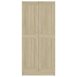 Berkfield Home Book Cabinet Sonoma Oak 82.5x30.5x185.5 cm Engineered Wood in Light Brown - thumbnail 6