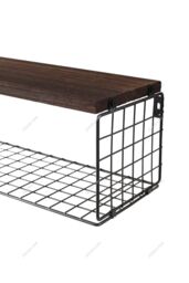 H&O Direct 3Pcs Wooden Wall Floating Shelves in Brown - thumbnail 2