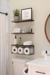 H&O Direct 3Pcs Wooden Wall Floating Shelves in Brown - thumbnail 5