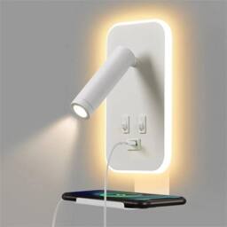 VOGREX White LED Reading Lamp Wall Light Bedroom Bedside Sconce With Switch