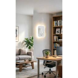 VOGREX White LED Reading Lamp Wall Light Bedroom Bedside Sconce With Switch - thumbnail 6