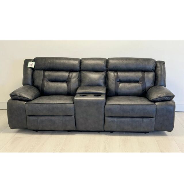 Snugg Furniture UK Limited Novan Electric Recliner 2 Seater Sofa Suite in Black - image 1