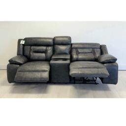 Snugg Furniture UK Limited Novan Electric Recliner 2 Seater Sofa Suite in Black - thumbnail 2