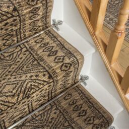 runrug Taupe Afrikans Stair Carpet Runner - Size: 80 cm x 690 cm - thumbnail 2