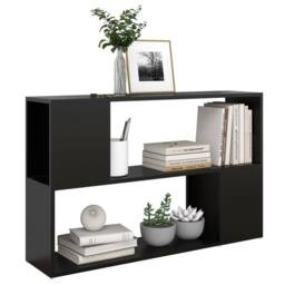 Berkfield Home Book Cabinet Black 100x24x63 cm Engineered Wood - Size: 100 x 24 x 63 cm - thumbnail 5