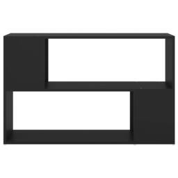 Berkfield Home Book Cabinet Black 100x24x63 cm Engineered Wood - Size: 100 x 24 x 63 cm - thumbnail 3
