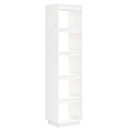 Berkfield Home Book Cabinet/Room Divider White 40x35x167 cm Solid Wood Pine - Size: 40 x 35 x 167 cm - thumbnail 1
