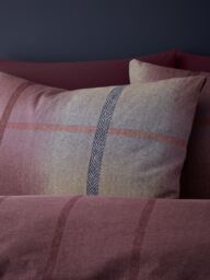 Catherine Lansfield 'Brushed Cotton Melrose Tweed Check' Duvet Cover Set in Plum - Size: Double - thumbnail 3