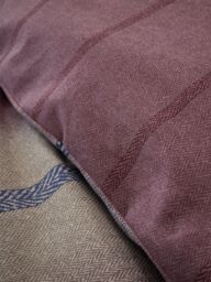 Catherine Lansfield 'Brushed Cotton Melrose Tweed Check' Duvet Cover Set in Plum - Size: Double - thumbnail 4