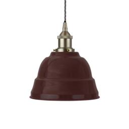 SE Home Burgundy Red Lincoln Pendant Light - Brushed Chrome - Grey Twisted - thumbnail 1