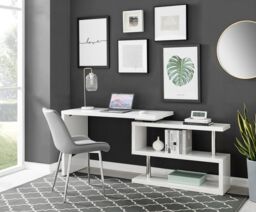 FurnitureboxUK Siena White High Gloss Modern Console Table With Rotating Storage Shelves - thumbnail 3
