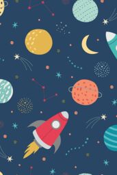 Hoopla Walls Lift Off-10m Matt Wallpaper in Blue - thumbnail 2