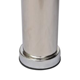 Berkfield Home Coffee Table Glass 2 Tiers in Silver - thumbnail 4