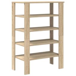 Berkfield Home Shoe Rack Sonoma Oak 61x32x87.5 cm Engineered Wood in Brown - thumbnail 6