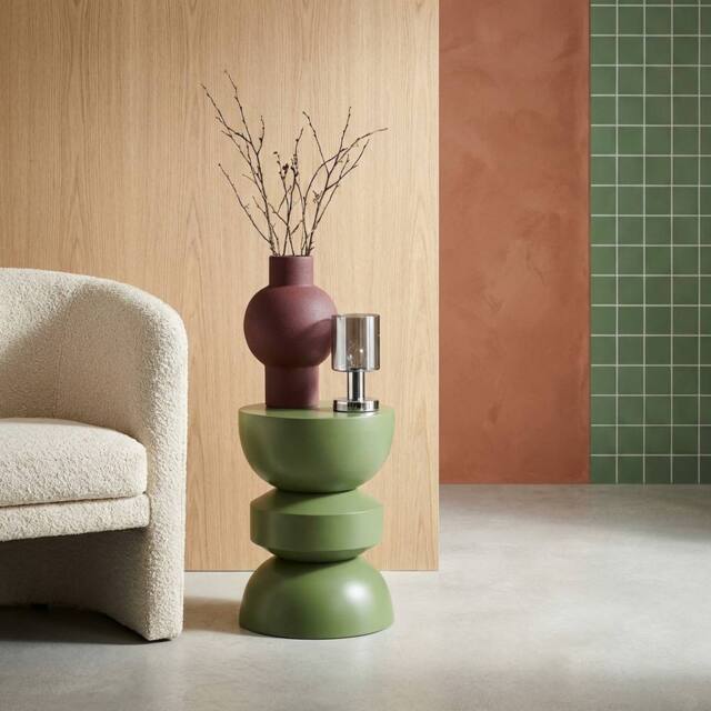 sweeek Side table, end table, nightstand metal in Green - image 1