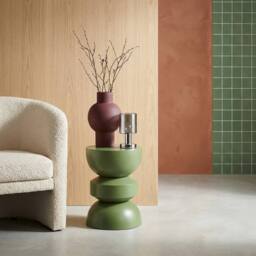sweeek Side table, end table, nightstand metal in Green - thumbnail 1
