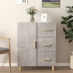 Berkfield Home Sideboard Concrete Grey 69.5x34x90 cm Engineered Wood - thumbnail 2