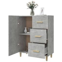 Berkfield Home Sideboard Concrete Grey 69.5x34x90 cm Engineered Wood - thumbnail 4