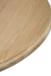 Orsina Oak Wood Natural Round Dining Table, Dining Room Table with Carved Base, Artistic Dining Table for Kitchen - thumbnail 6