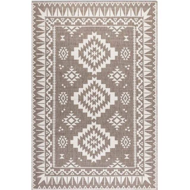 THE RUGS Dynamic Reversible Indoor & Outdoor Rug Polypropylene Oriental Rug in Beige - Size: 160 cm x 230 cm - image 1