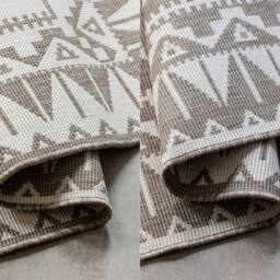 THE RUGS Dynamic Reversible Indoor & Outdoor Rug Polypropylene Oriental Rug in Beige - Size: 160 cm x 230 cm - thumbnail 4