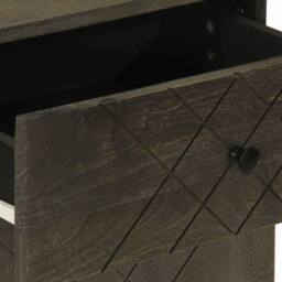 Berkfield Home Bedside Cabinet Black 50x33x60 cm Solid Wood Mango - Size: 50 x 33 x 60 cm - thumbnail 8