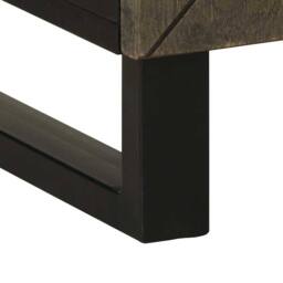 Berkfield Home Bedside Cabinet Black 50x33x60 cm Solid Wood Mango - Size: 50 x 33 x 60 cm - thumbnail 9