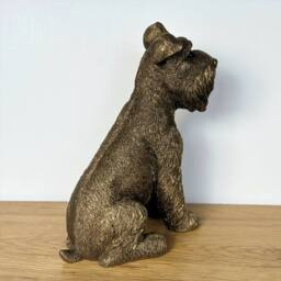 Animal Crackers Schnauzer Dog Figurine, Leonardo Reflections Bronzed, Gift Boxed in Bronze - thumbnail 5