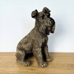 Animal Crackers Schnauzer Dog Figurine, Leonardo Reflections Bronzed, Gift Boxed in Bronze - thumbnail 2