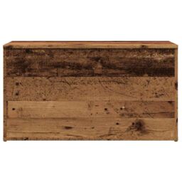 Berkfield Home Storage Chest Old Wood 84x42x46 cm Engineered Wood in Brown - Size: 84 x 42 x 46 cm - thumbnail 4