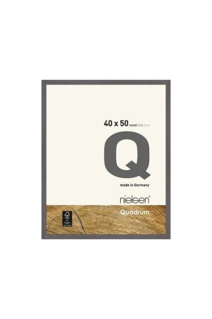 nielsen Quadrum 40 x 50cm Wooden Picture Frame With Protective Glass Front in Mid Grey - Size: 40 x 50 cm - image 1