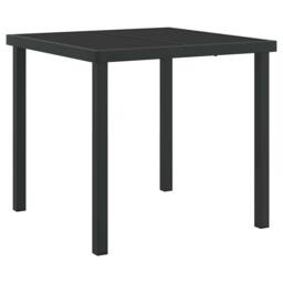 Berkfield Home 3 Piece Garden Dining Set Brown Textilene & Steel - thumbnail 5